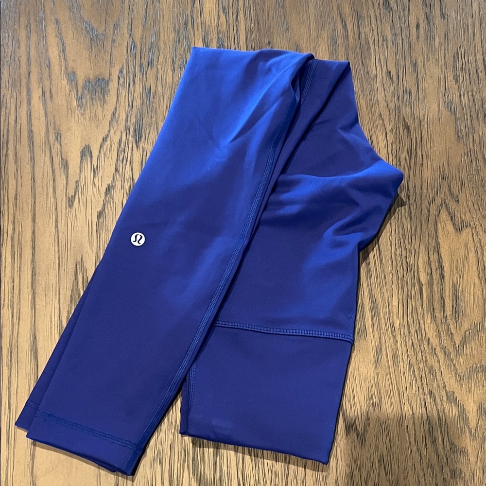 Never Worn!  lululemon Vibrant Blue Leggings - 25” inseam
